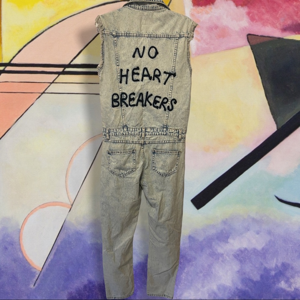 No heartbreakers denim jumpsuit